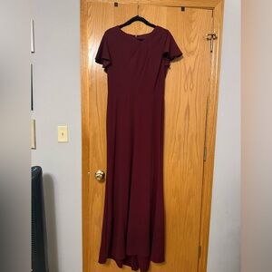 Betsy & Adam Deep Burgundy Maxi Dress